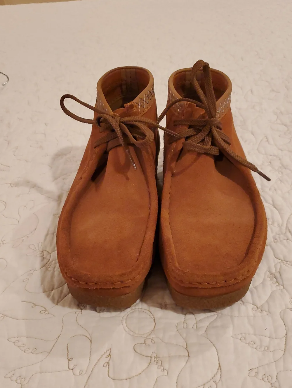 Men's Suede Chukka Boots in Chestnut Brown. Clarks Collection. 8.5